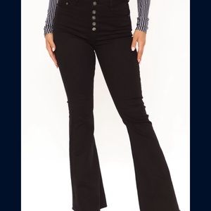 Fashion nova black flare jeans